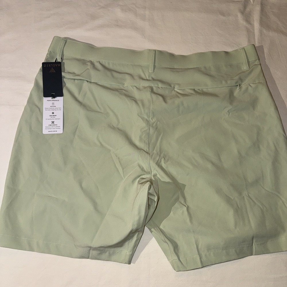 Maelreg Performance Light Green Mint Golf Shorts Men's Size 38x7 NWT - Picture 9 of 10